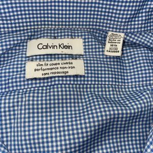 Men’s 16.5 slim fit no iron Calvin Klein dress shirt